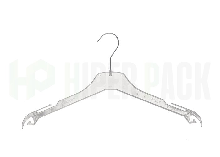 Percha Clásica Adultos con Gancho Metálico - Art. CL17 - Cristal