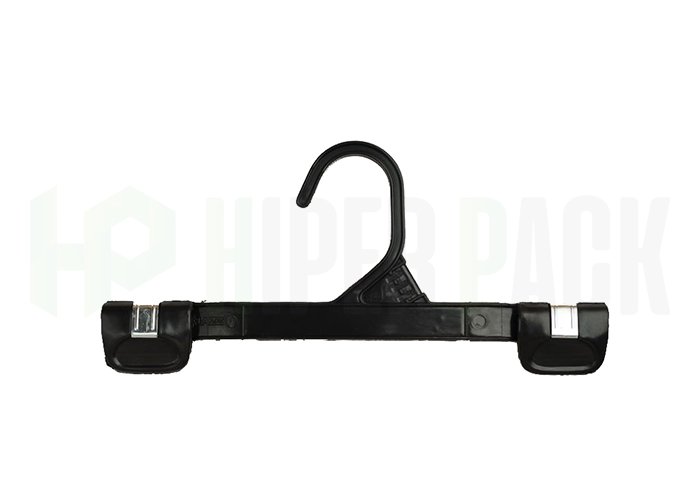 Percha con Broche Sube/Baja para Pantalón y Pollera de Niños - Art. T27 - Negro