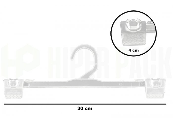 Percha con Broche para Pollera Adulto - Art. T-31 - Natural