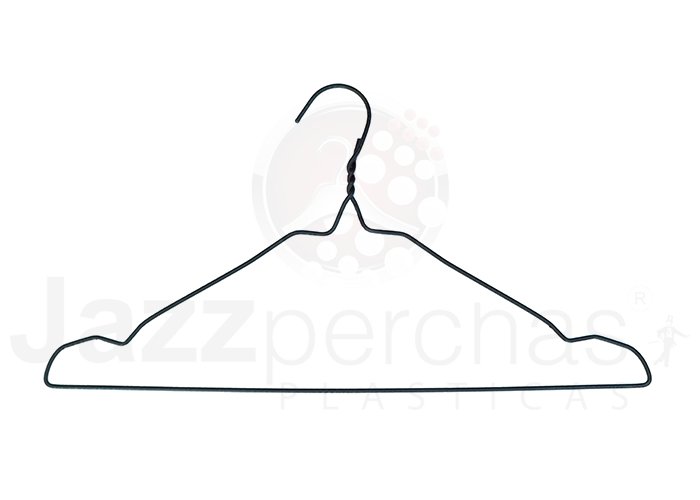 Percha de Alambre Forrado tipo Tintorería - Art. JLS 009 - Negro