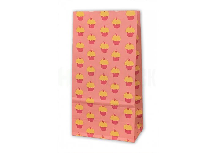 Bolsa de papel cotillón fantasía estampada para fiestas - Cotillon Cupcakes