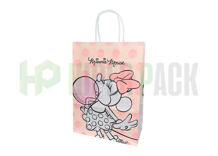 Bolsa de papel fantasía con manija estampada - Varios diseños y medidas - Bolsa Minnie 22X30