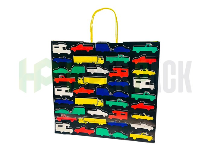 Bolsa de papel fantasía con manija estampada - Varios diseños y medidas - Bolsa Transporte 32X10X30