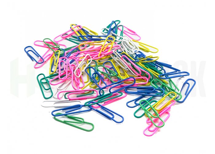 Clips Forrados de Colores N°4 - Caja x 100