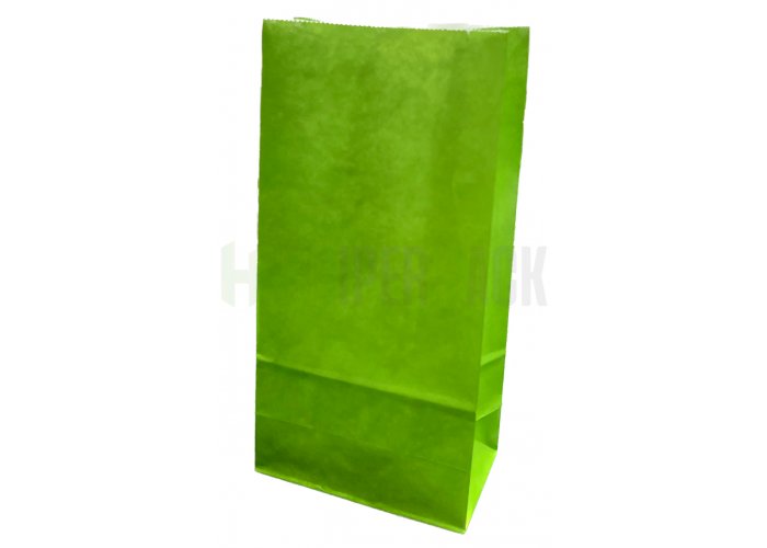 Bolsa de papel cotillón lisa con base - 12,5x7x24,5cm - Verde Claro