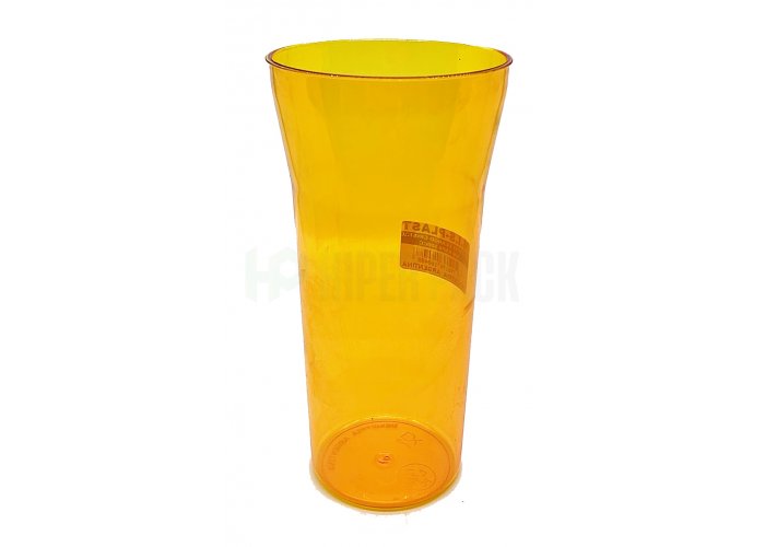 Vaso Trago Largo Cristal Reutilizable 500cc - Naranja