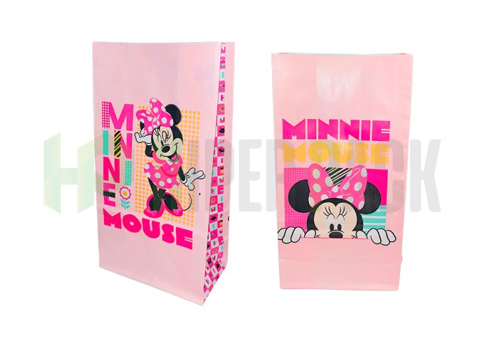 Bolsa de papel cotillón fantasía estampada para fiestas - Minnie Mouse 1