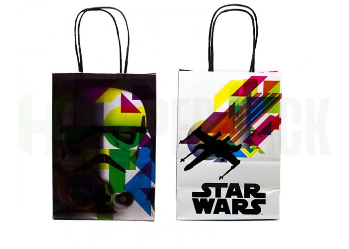 Bolsa de papel fantasía con manija estampada - 14x20cm - Star Wars