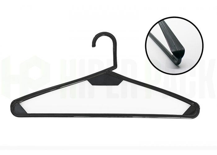 Percha reforzada con hombreras para adulto - Art. T-44 - Negro