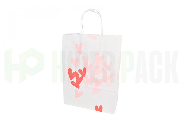 Bolsa de papel fantasía con manija estampada - Varios diseños y medidas - Bolsa Fantasia Corazones 22X30