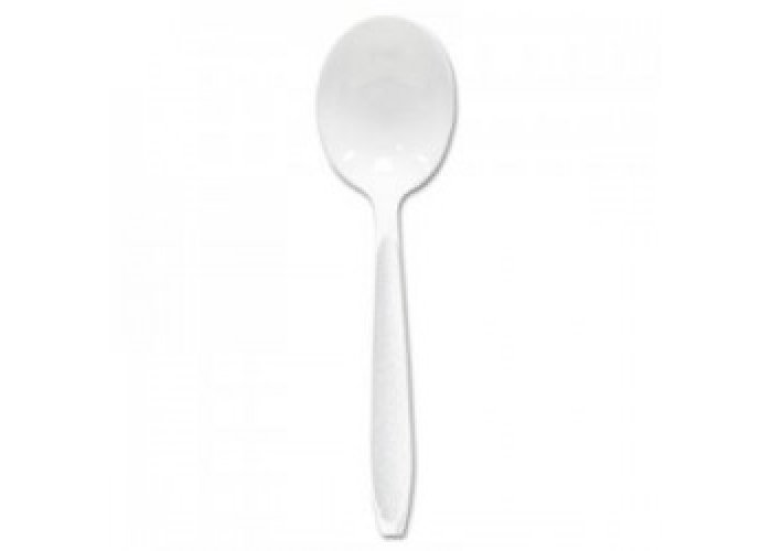 Cuchara Sopera Blanca Descartable