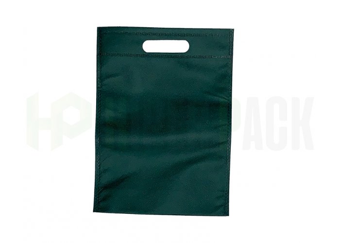 Bolsa riñón ecológica de friselina reciclable - Compra mínima 200 unidades - 15X21X7 Verde Oscuro